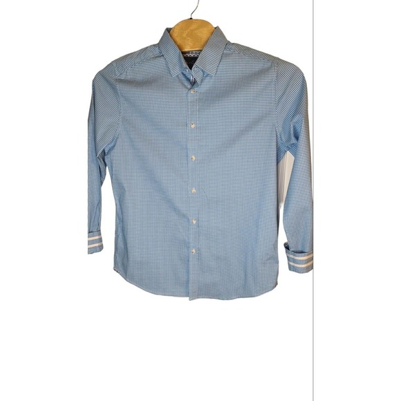 Robert Graham Flip Cuff Button Shirt Checked Long Sleeves Min Size XL - Picture 1 of 5